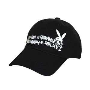 아임낫어휴먼비잉 콜라보 볼캡 HBXPB Half Rabbit Logo Ball Cap - Black